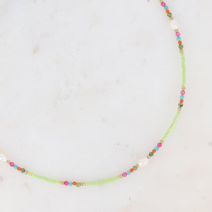 Collier - rocailles, perles d'eau douce