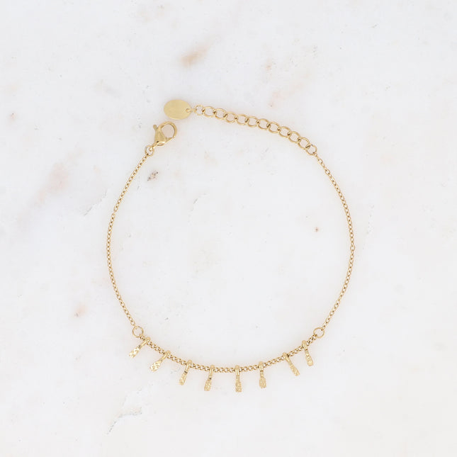 Bracelet aux barres martelées