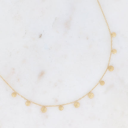 Collier Vaiana - mini pampilles rondes texturées