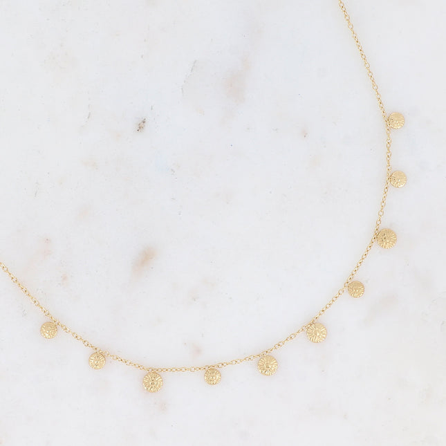 Collier Vaiana - mini pampilles rondes texturées