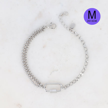Bracelet Clyde M - UNISEX - 3 mailles et fermoir à vis 23CM