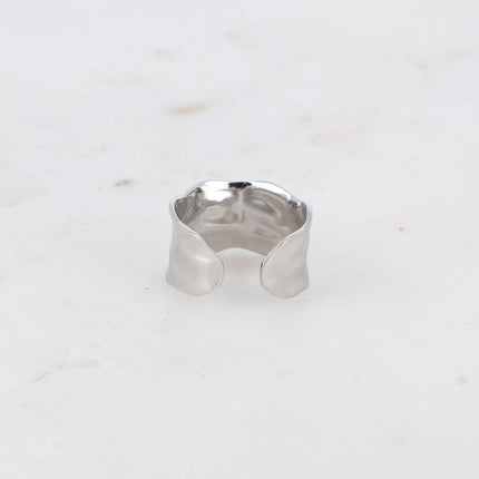 Bague Saphira - effet martelé