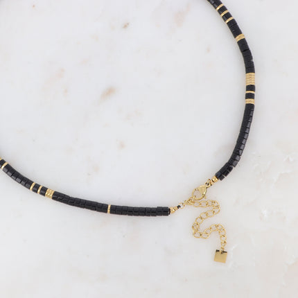 Collier Olivine avec pierres naturelles et perles rondelles