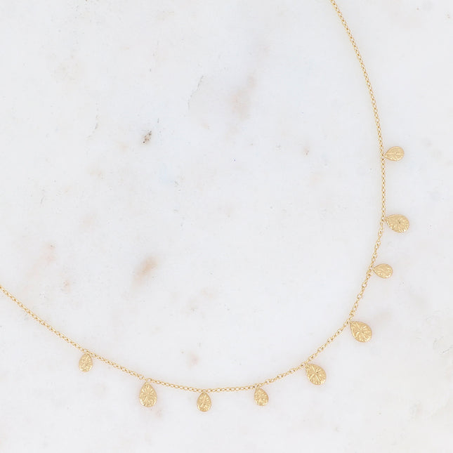 Collier Zia - mini gouttes texturées
