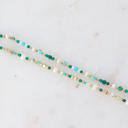 Bracelet Priciane - 2 tours avec pierres naturelles