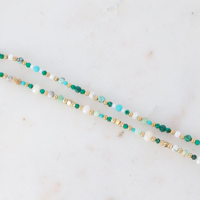 Bracelet Priciane - 2 tours avec pierres naturelles