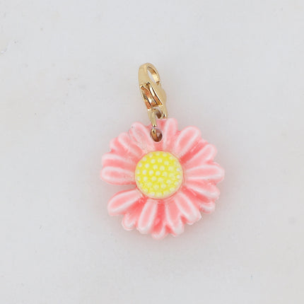 Charm Flowery - fleur en céramique et émail
