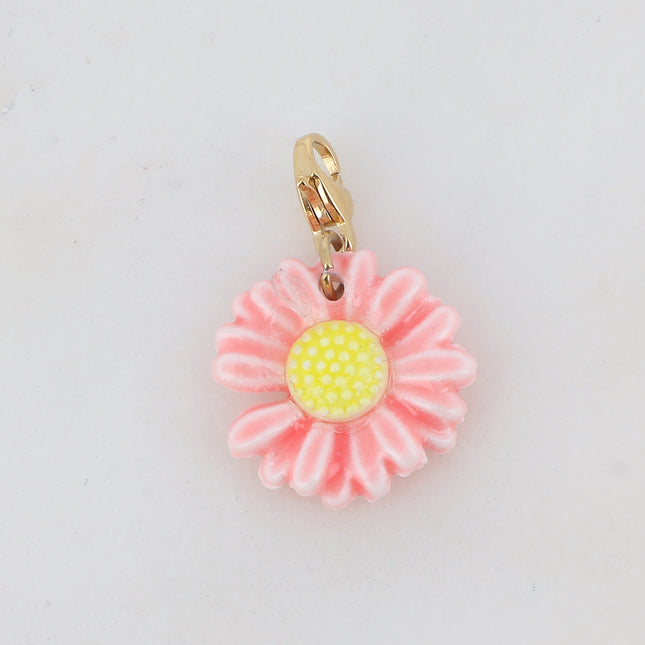 Charm Flowery - fleur en céramique et émail