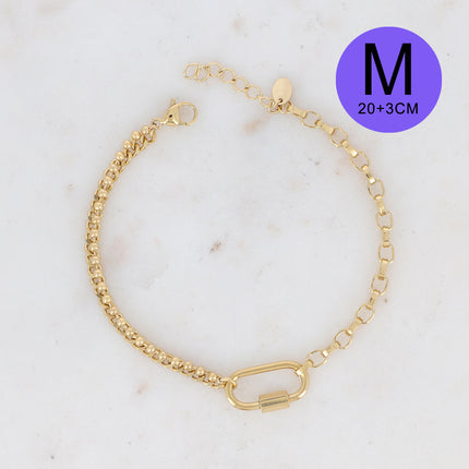 Bracelet Clyde M - UNISEX - 3 mailles et fermoir à vis 23CM