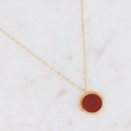 Collier Bliss - pierre naturelle et étoile gravée