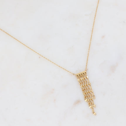 Collier Gwenn avec 5 mailles café plats