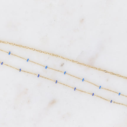 Bracelet 3 rangs Frédérique avec perles émaillées