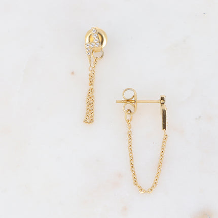 Boucles Flash - éclair et zircones