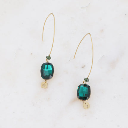 Boucles pendantes - ornées de cristaux de Swarovski® 10 x 14 mm