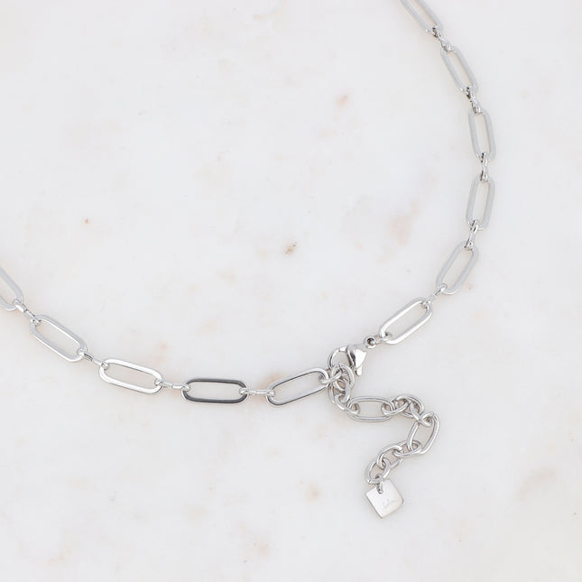 Collier avec anneau strassé dévissable