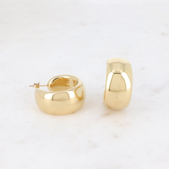 30mm domed hoop earrings