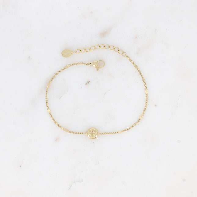 Bracelet - ladybug with engraved spots