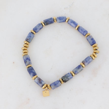 Bracelet élastique avec pierres naturelles