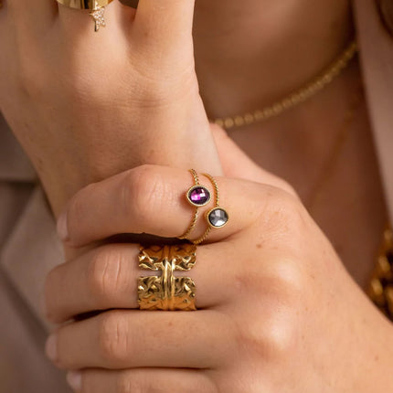 Bague Geyline - cristal oval Swarovski®