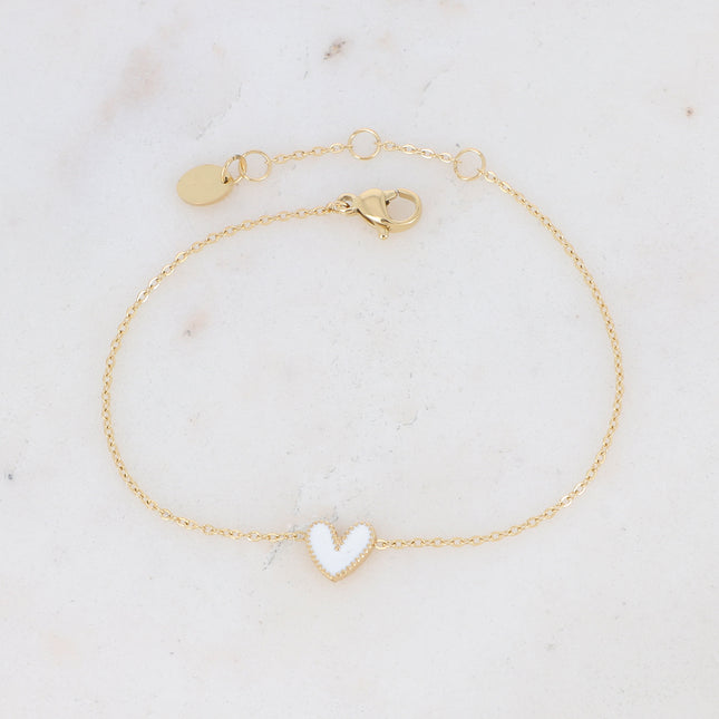 Bracelet Yesenia - coeur émaillé