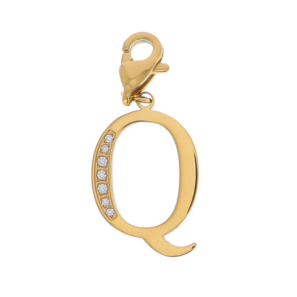 Charm Hova doré - lettre et oxydes de zirconium