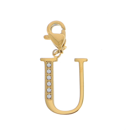 Charm Hova doré - lettre et oxydes de zirconium