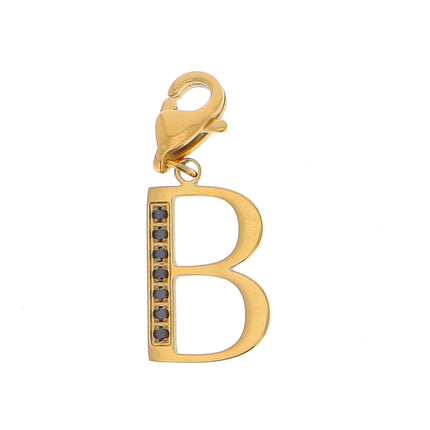 Charm Hova doré - lettre et oxydes de zirconium