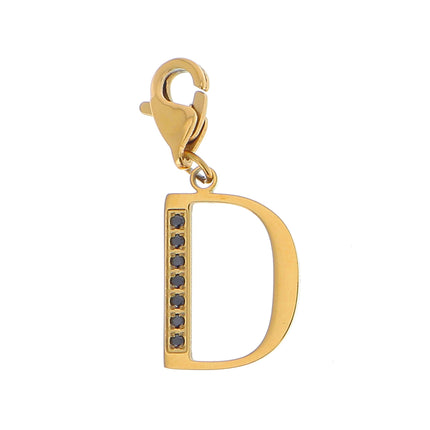 Charm Hova doré - lettre et oxydes de zirconium