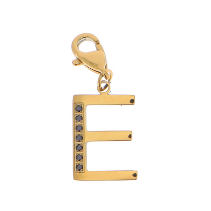 Charm Hova doré - lettre et oxydes de zirconium