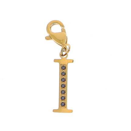 Charm Hova doré - lettre et oxydes de zirconium