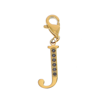 Charm Hova doré - lettre et oxydes de zirconium
