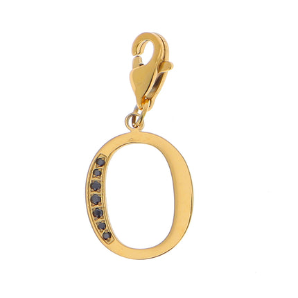 Charm Hova doré - lettre et oxydes de zirconium