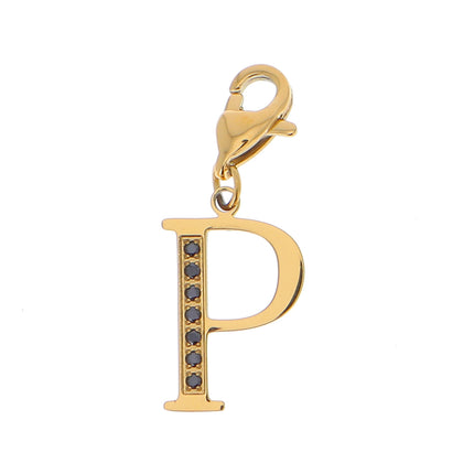 Charm Hova doré - lettre et oxydes de zirconium