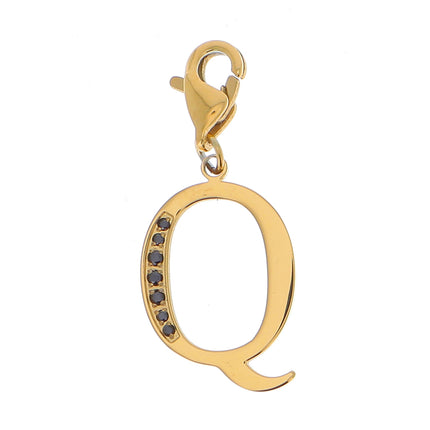 Charm Hova doré - lettre et oxydes de zirconium