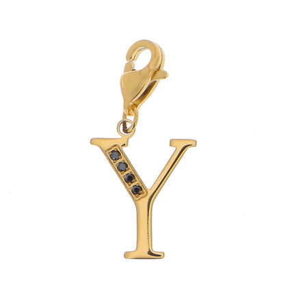 Charm Hova doré - lettre et oxydes de zirconium