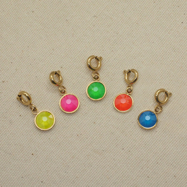 Charm Casper doré - 5 cristaux Swarovski® PP20