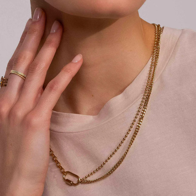Clyde Necklace - UNISEX - 3 links and screw clasp