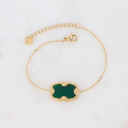 Bracelet Zelda avec pierre naturelle rectangle