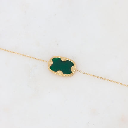 Bracelet Zelda avec pierre naturelle rectangle