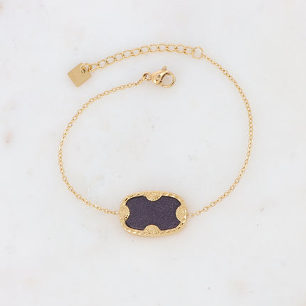 Bracelet Zelda avec pierre naturelle rectangle