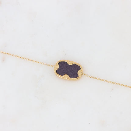 Bracelet Zelda avec pierre naturelle rectangle