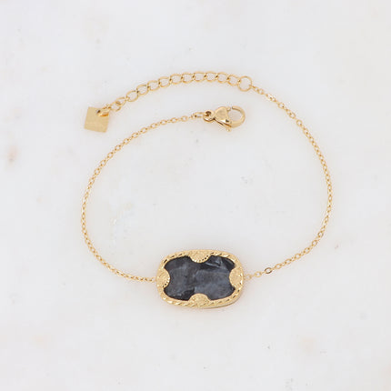 Bracelet Zelda avec pierre naturelle rectangle