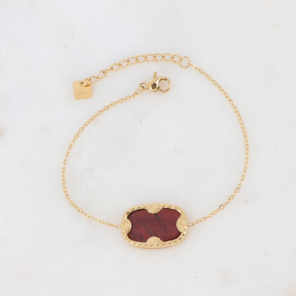Bracelet Zelda avec pierre naturelle rectangle