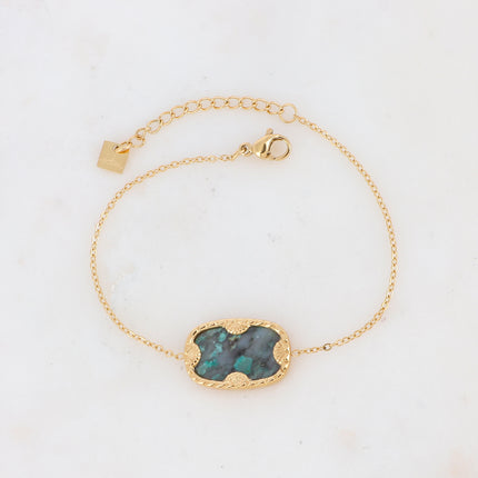 Bracelet Zelda avec pierre naturelle rectangle