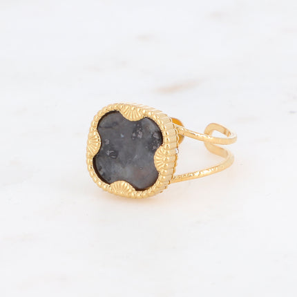 Bague Lloyd - pierre naturelle carrée