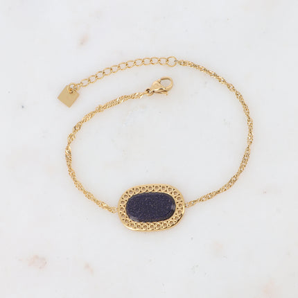 Ambrose bracelet with oval stone