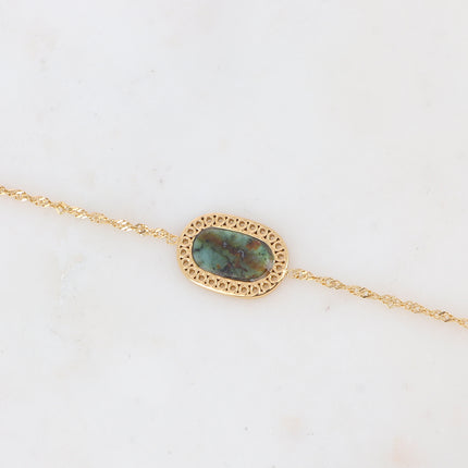 Ambrose bracelet with oval stone
