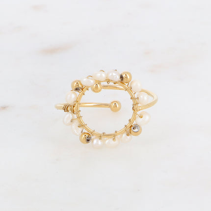 Bague Cody - cercle et pierres naturelles