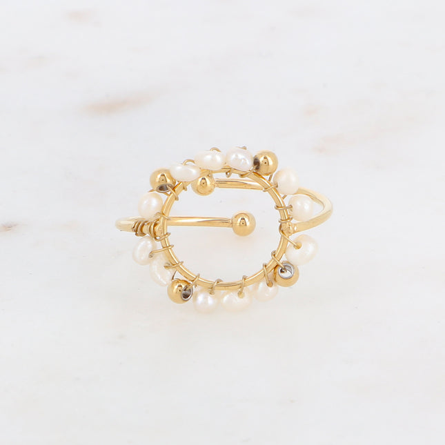 Bague Cody - cercle et pierres naturelles