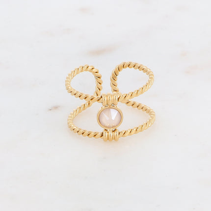 Bague Joe - tressée avec cristal Swarovski® PP20